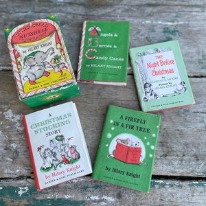 Vintage Christmas Nutshell Library by Hillary Knight 1963 Set of 4 Mini Books